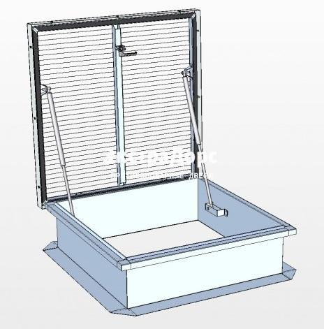 Люк с газовыми амортизаторами 900*900