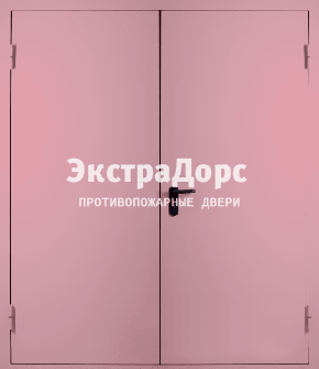 Шумоизоляционная противопожарная дверь розового цвета глухая