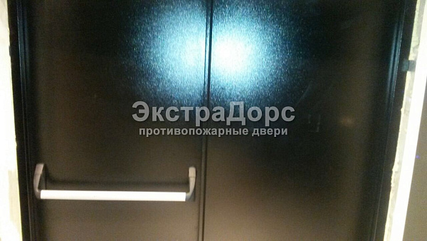 Противопожарная двупольная дверь с антипланкой